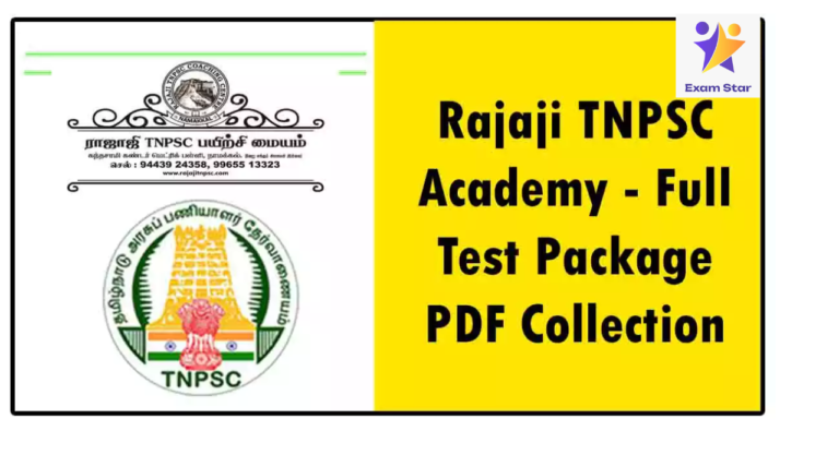 Rajaji TNPSC Academy – Full Test Package PDF Collection