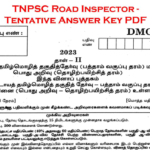 TNPSC Road Inspector – Tentative Answer Key PDF