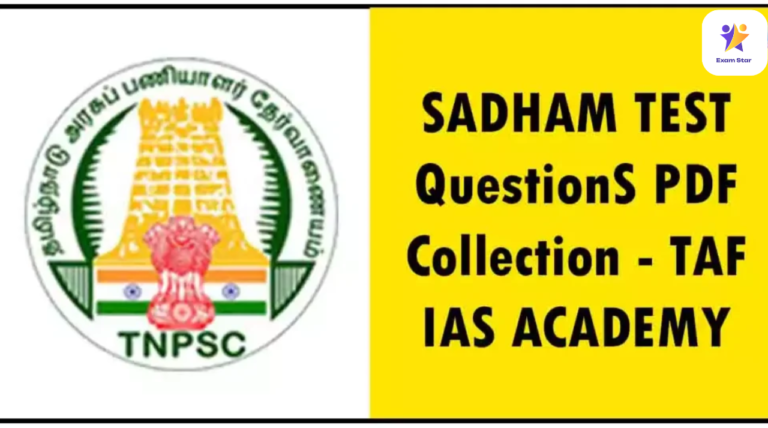 TAF IAS ACADEMY – SADHAM TEST Questions PDF Collection