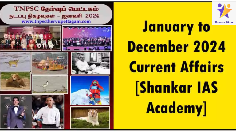 January to December 2024 Current Affairs [Shankar IAS Academy]