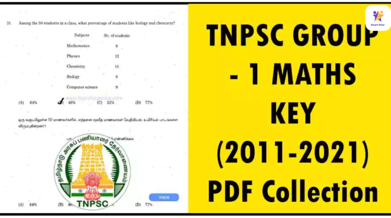 TNPSC GROUP – 1 MATHS KEY (2011-2021) PDF Collection