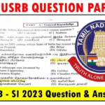 TNUSRB – SI 2023 Question & Answer Key