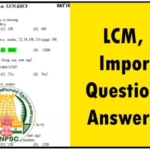 LCM, HCF Important Question and Answers PDF in TNPSC