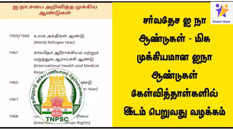 TNPSC – ஐ.நா.சபை அறிவித்த முக்கிய ஆண்டுகள் (2000-2024)