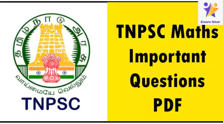 TNPSC Maths Important Questions PDF