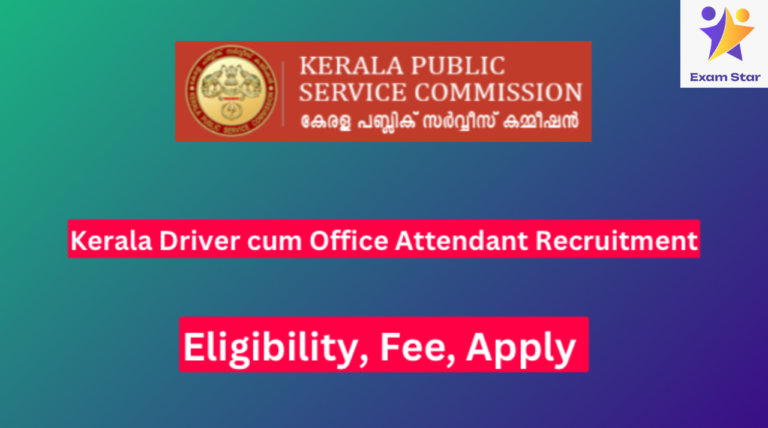 Kerala PSC Office Attendant Recruitment 2024: Apply Now for Positions in Kerala State Co-operative Bank