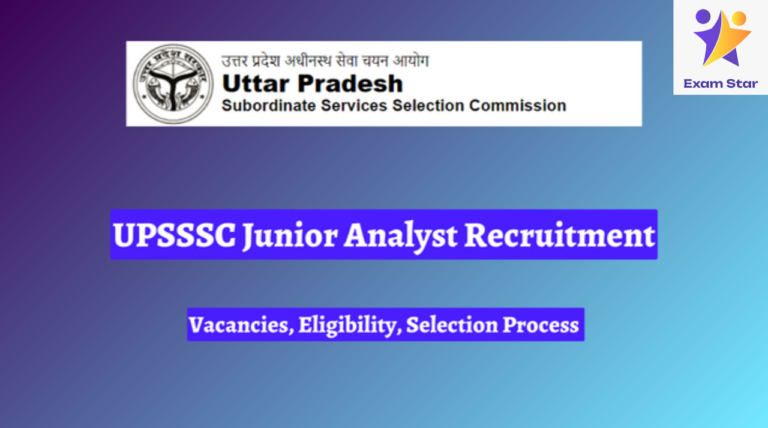 UPSSSC Junior Analyst (Drug) Recruitment 2024: 316 Vacancies in Uttar Pradesh