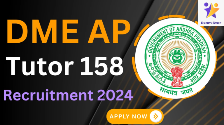 DME AP Tutor Recruitment 2024: Apply for 158 Contract-Based Tutor Posts