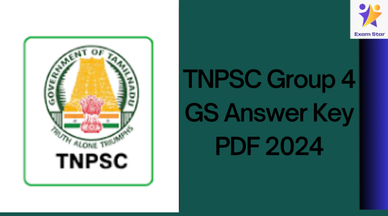 TNPSC Group 4 GS Answer Key PDF 2024