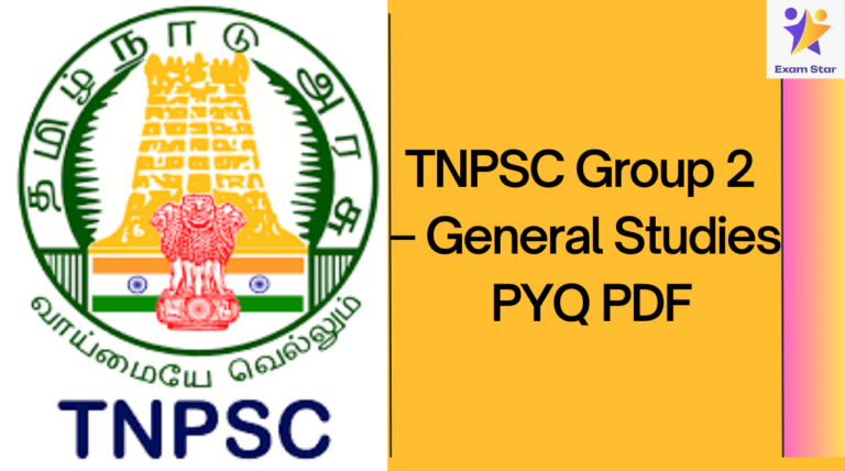 TNPSC Group 2 – General Studies PDF Download