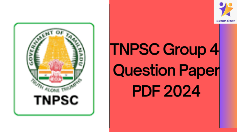 TNPSC Group 4 Question Paper PDF 2024