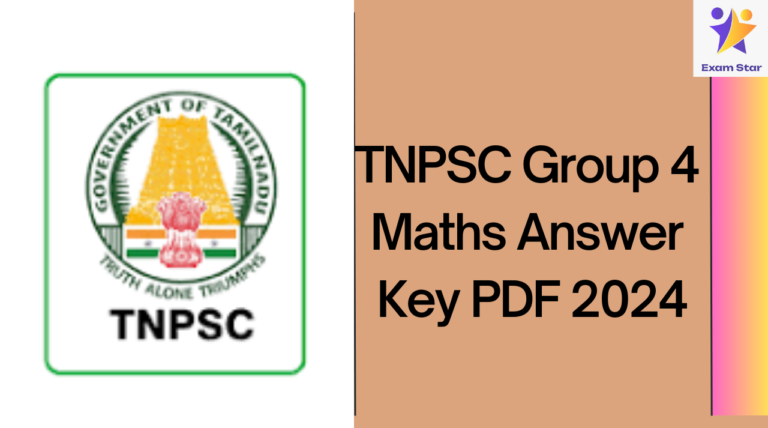 TNPSC Group 4 Maths Answer Key PDF 2024