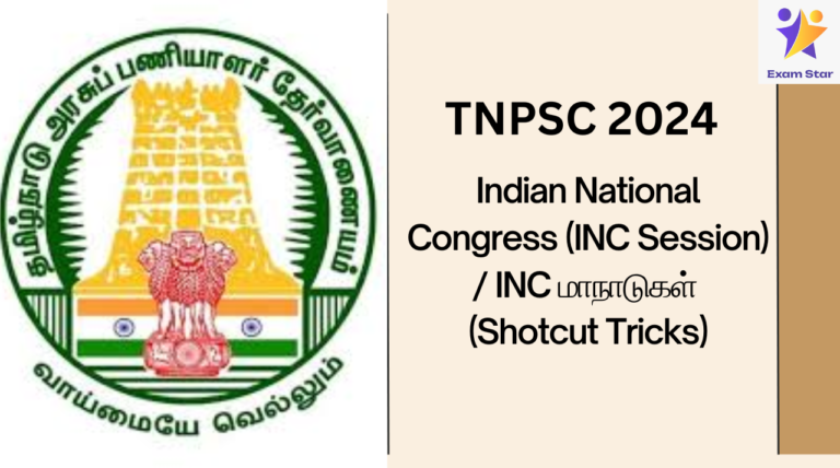 INC மாநாடுகள் (Shotcut Tricks) in TNPSC