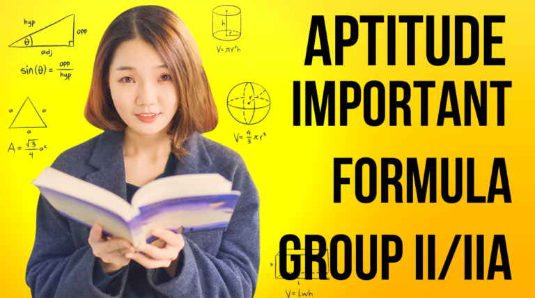 Aptitude Important Formulas in TNPSC Group II/IIA/IV 2024